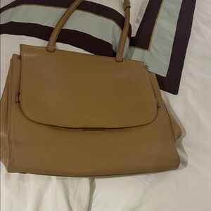 The Row Tan Leather Shoulder Bag